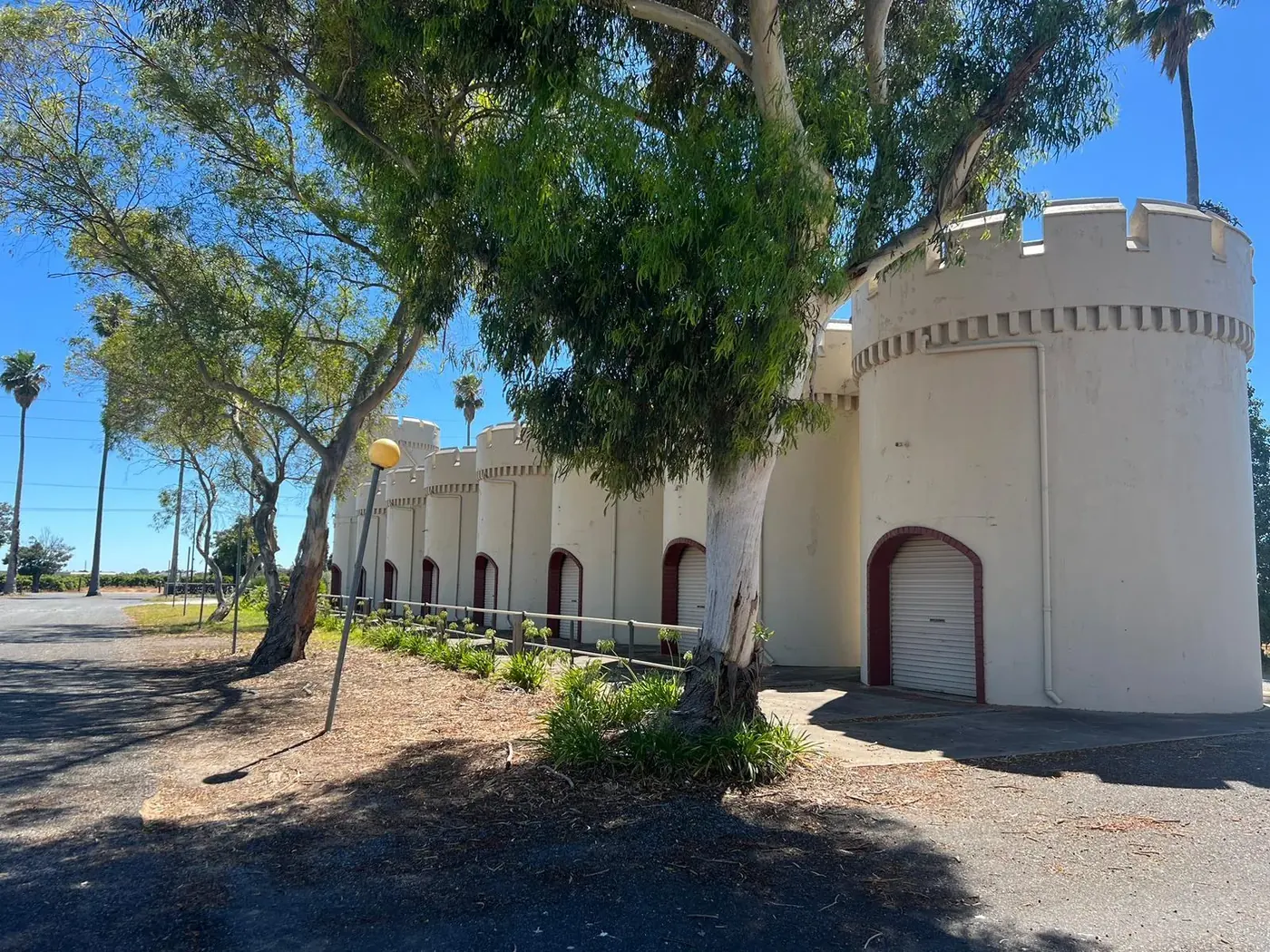 The curved concrete wall of the Barossa Reservoir, better known as the Whispering Wall