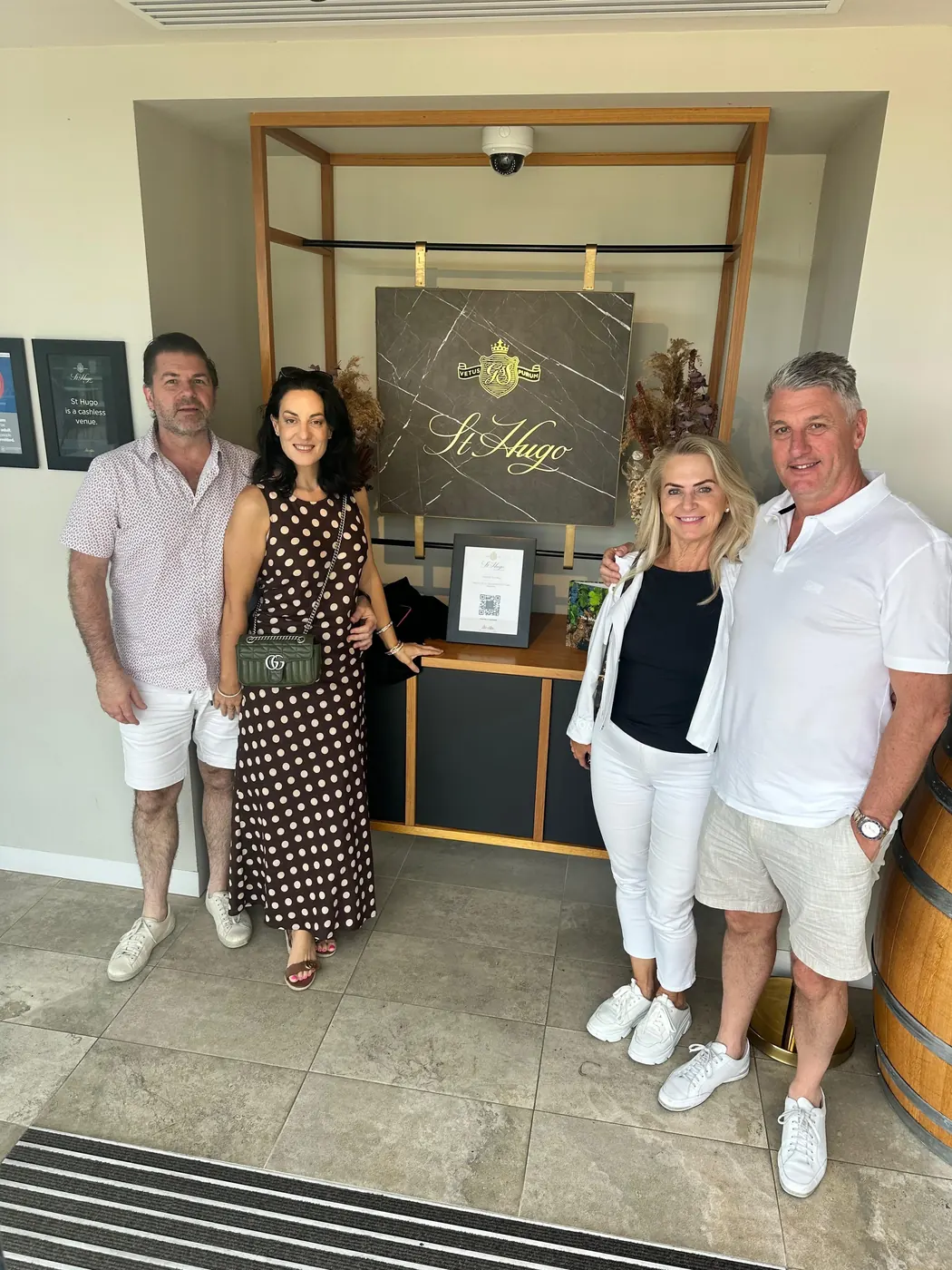 Guests at the St Hugo cellar door in the Barossa Valley